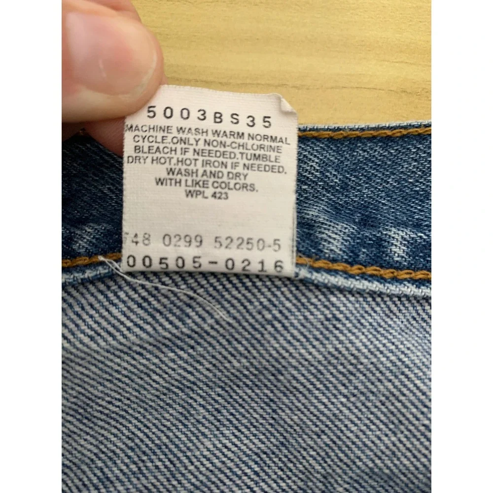 Vintage Levis 505 Jeans Mens 36x32 Blue Fade 90s Straight Leg Denim Pants